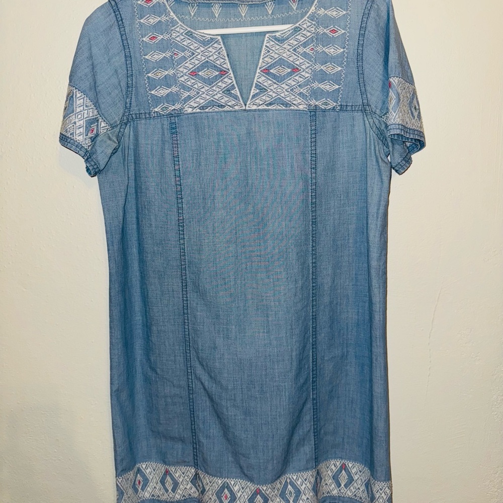 Madewell Blue Geometric Pattern Dress